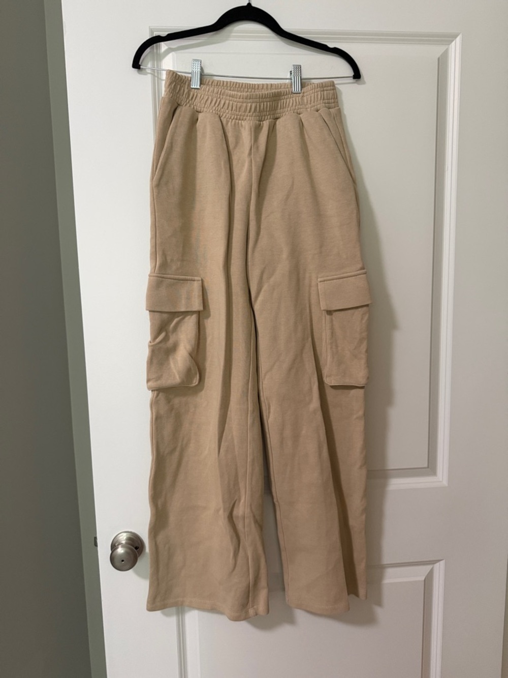 Grey lab Beige or tan Wide-Leg Cargo Lounge Pants